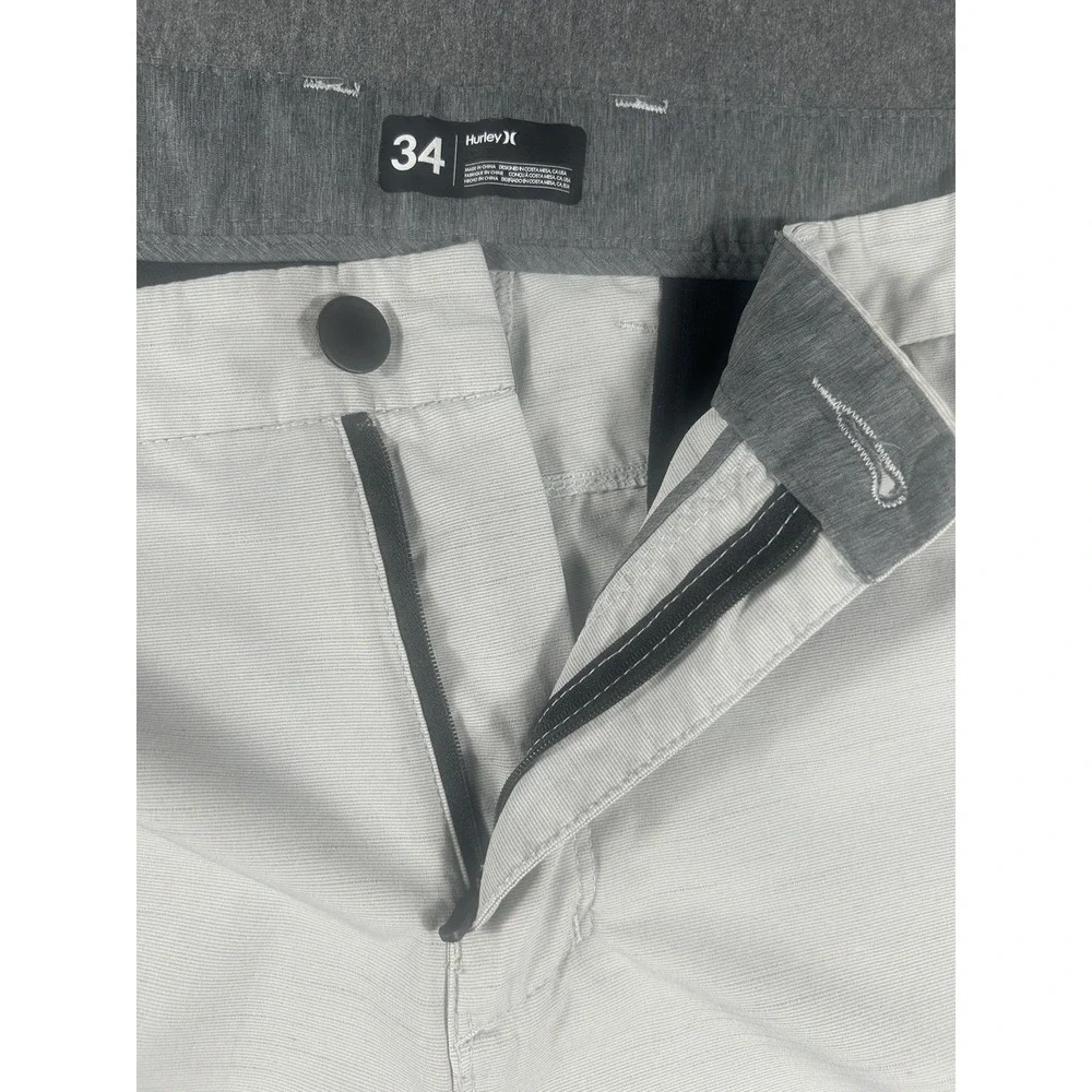 Hurley Phantom Men's Light Gray‎ PerformanceChino Shorts Size 34